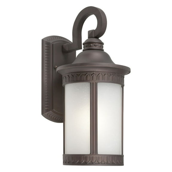 17022-01-32-Forte Lighting-Bourne - 1 Light Outdoor Wall Lantern-16.25 Inches Tall and 7.5 Inches Wide-Antique Bronze Finish