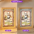 thumbnail image 2 of Welcome Devon Rex Back to School Vintage Retro Acrylic Plaque with Wood Photo Frame Box Cat Lover Kitten Owner Gifts Light Box - 02012, 2 of 5