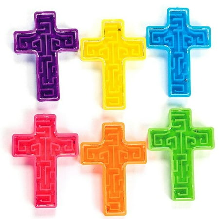 6 Dozen Case Collection - Bright Mini Cross Maze Puzzles 6 Dozen