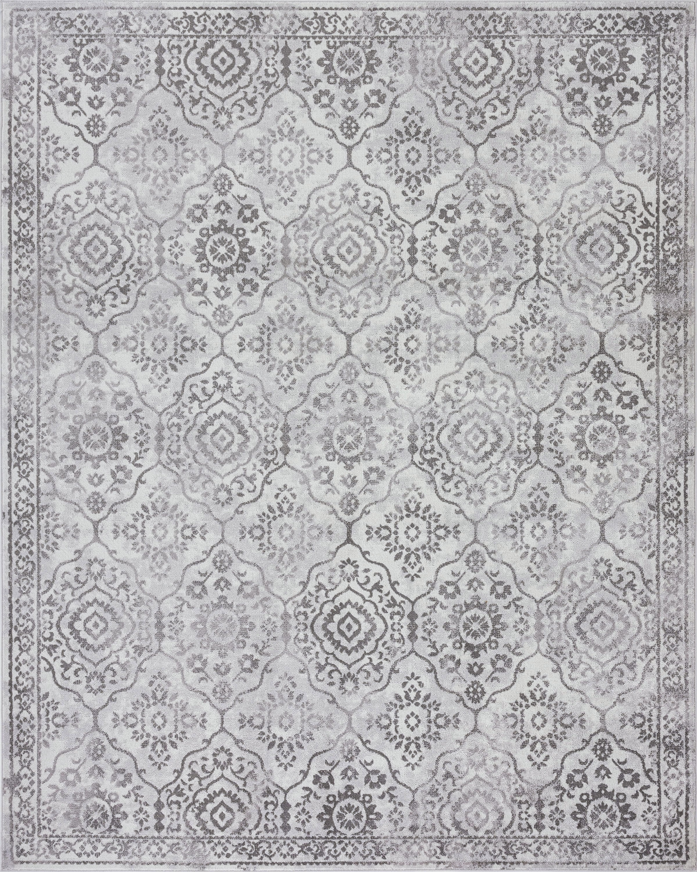Bliss Rugs Persian Traditional Area Rug, Floral Indoor Rugs for Living Room, Dining Room, Bedroom | White, 9' x 12' (8'9''x12'2'')