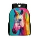 thumbnail image 1 of Fotbe Watercolor White Horse Mochila de Viaje para Laptop, Mochila Ejecutiva Delgada y Resistente 15.6", 1 of 8