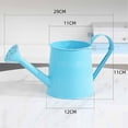 thumbnail image 3 of 1L White Metal Watering Can with Long Spout, Indoor Outdoor Watering Can for Plants, Galvanized Steel Gardening Kettle, 3 of 7