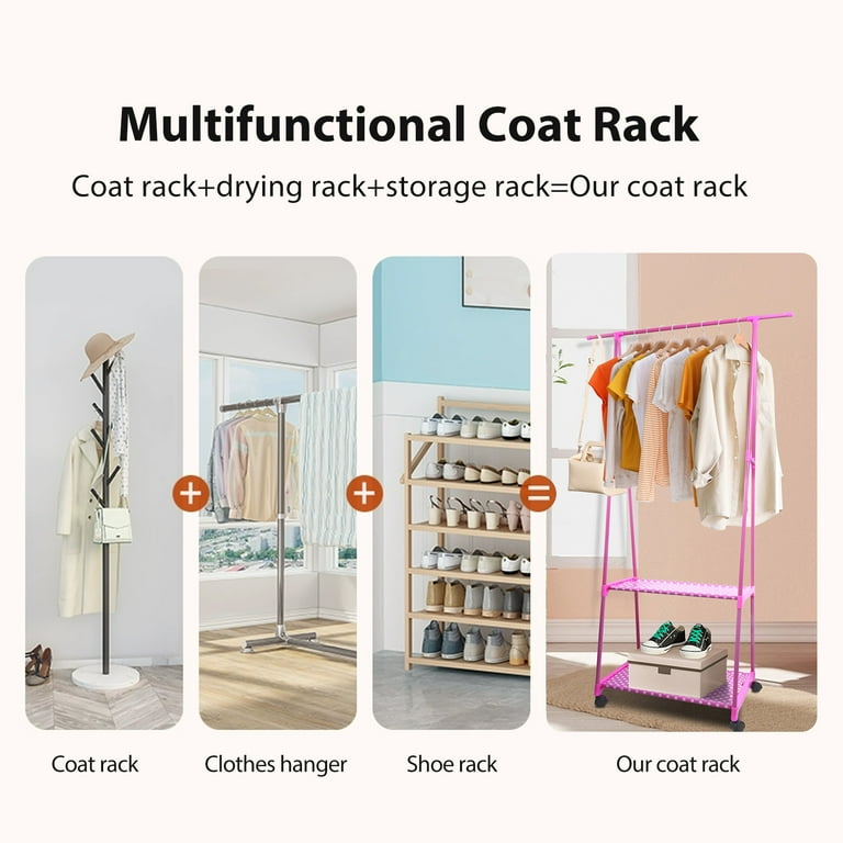 Movable hanging clothes rack sale