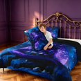 thumbnail image 4 of Manfei Cute Kawaii Dragon Animals Queen Comforter Set,Fantasy Wildlife Comforter Sets Queen,Blue,Black Reversible,3pcs,1 Comforter and 2 Pillowcases, 4 of 7