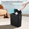 thumbnail image 5 of 5 Gallon Motion Senor Bathroom Trash Can with Lid, Automatic Garbage Can Touchless, Smart Plastic Waste Basket for Narrow Spaces, Bathroom, Office, Bedroom, Living Room (Black), 5 of 15