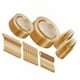 thumbnail image 1 of Wosthever 60x platos de plástico duraderos, platos dorados resistentes para recepciones de bodas, platos de plástico para fiestas Cocina y Comedor, 1 of 6