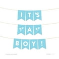 thumbnail image 1 of It's A Boy! Baby Blue Boy Baby Shower Hanging Pennant Garland Party Banner, 1 of 2