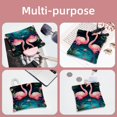 thumbnail image 5 of FeBohao 2 PCS Cosmetic Shrapnel Bag Portable Makeup Toiletry Bags Squeeze Purse Pocket Vegan Leather Square Little Organizer Aesthetic Mom Lipsticks Modern Tote Must Train School Flamingo, 5 of 6