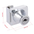 thumbnail image 3 of Unique Bargains Zinc Alloy Chrome Finish Display Hinged Square Glass Cabinet Lock, Key Different, 3 of 4