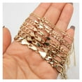 thumbnail image 3 of Figaro Link Chain Necklace Solid 10K Yellow Gold, Adult Unisex, ALL SIZES - Goldum NYC, 3 of 5