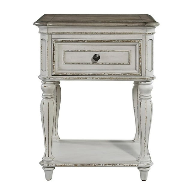Magnolia Manor White Leg Night Stand