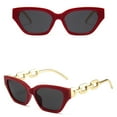 thumbnail image 3 of Bovemsi Ladies' Sun Shade Sunglasses Ladies Personality Hip Hop Metal Chain Fashion Polygon Small Frame Glasses Fishing Glasses, 3 of 4