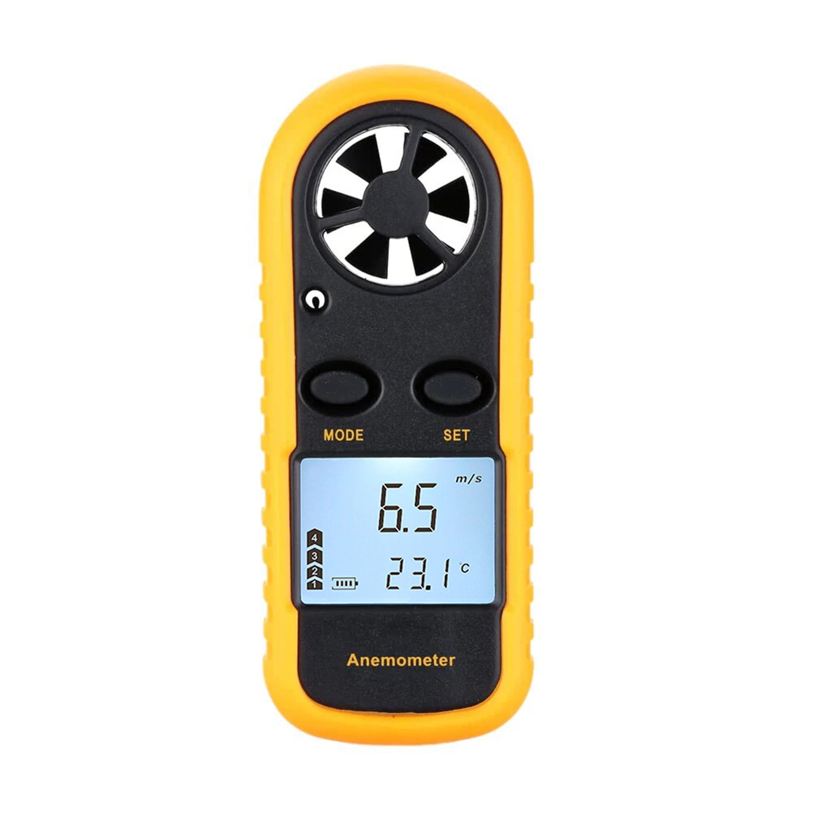 LCD Anemometer Digital Wind Speed Gauge Meter Handheld Portable Thermometer Tool 