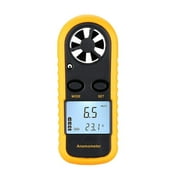 Lixada Digital Anemometer LCD Display for Measuring Wind Speed Air Velocity Temperature with Backlight