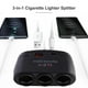 thumbnail image 3 of SGACAI Divisor de encendedor de cigarrillos para automóvil, cargador USB, 3 vías, 12 V, 24 V, bonitos regalos, 3 of 7