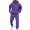 Dark Purple, variant on Valora Men's Suit Set for Everyday Casual Wear Two Piece Hooded Sports Ensemble with Raglan Sleeves and Pants for Autumn Winter Pink 3XL