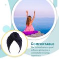thumbnail image 3 of Guardurnaity Turbante Hijab musulmán con nudo de 2 capas, gorro elegante con cubierta en espiral, gorro de cabeza ancha, gorros de moda, accesorios Sombreros Negro, 3 of 6