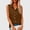 Coffee, variant on Sleeveless Shirts for Women Dressy Casual Button Down Shirt Summer Lightweight Solid Loose Fit Tops, S-XXXXXL