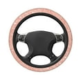 thumbnail image 3 of Disketp Rose Gold Glitter Elastic Microfiber Steering Wheel Cover for Truck,SUV,Cars,Universal 15 inch,Anti-Slip, 3 of 8