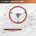 thumbnail image 2 of Volante CNSPEED 15" Grano de Madera 6 Pernos 380mm, 2 of 7