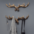 thumbnail image 4 of Vintage Deer Antlers Wall Hook Mounted Clothes Hanger Coat Rack Key Holder for Decorative B, 4 of 7