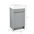 thumbnail image 2 of Mainstays 17.75" Bathroom Vanity Cabinet with Cultured Marble Sink, Soft Silver, 2 of 6