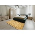 thumbnail image 4 of Ahgly Company Indoor Square Abstract Orange Oriental Area Rugs, 6' Square, 4 of 6