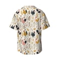 thumbnail image 2 of Daiia Cartoon Chickens Men's Linen Shirts Short Sleeve Casual Shirts Button Down Shirt for Men Beach Summer Wedding Shirt-4X-Large, 2 of 7