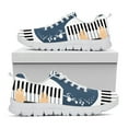 thumbnail image 6 of Music Piano Keyboard Pattern Ladies Lightweight Sneakers Mesh Flats Shoes Spring Breathable Lace-up Shoes for Women, 6 of 9