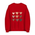 thumbnail image 3 of yillto Women Sweatshirts Crewneck Pullover Hearted Printed Long Sleeve Oversized Causal Sweatshirt, 3 of 3