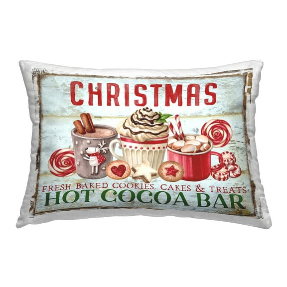 Stupell Industries Festive Hot Chocolate Decorative Printed Throw Pillow, 14 x 20