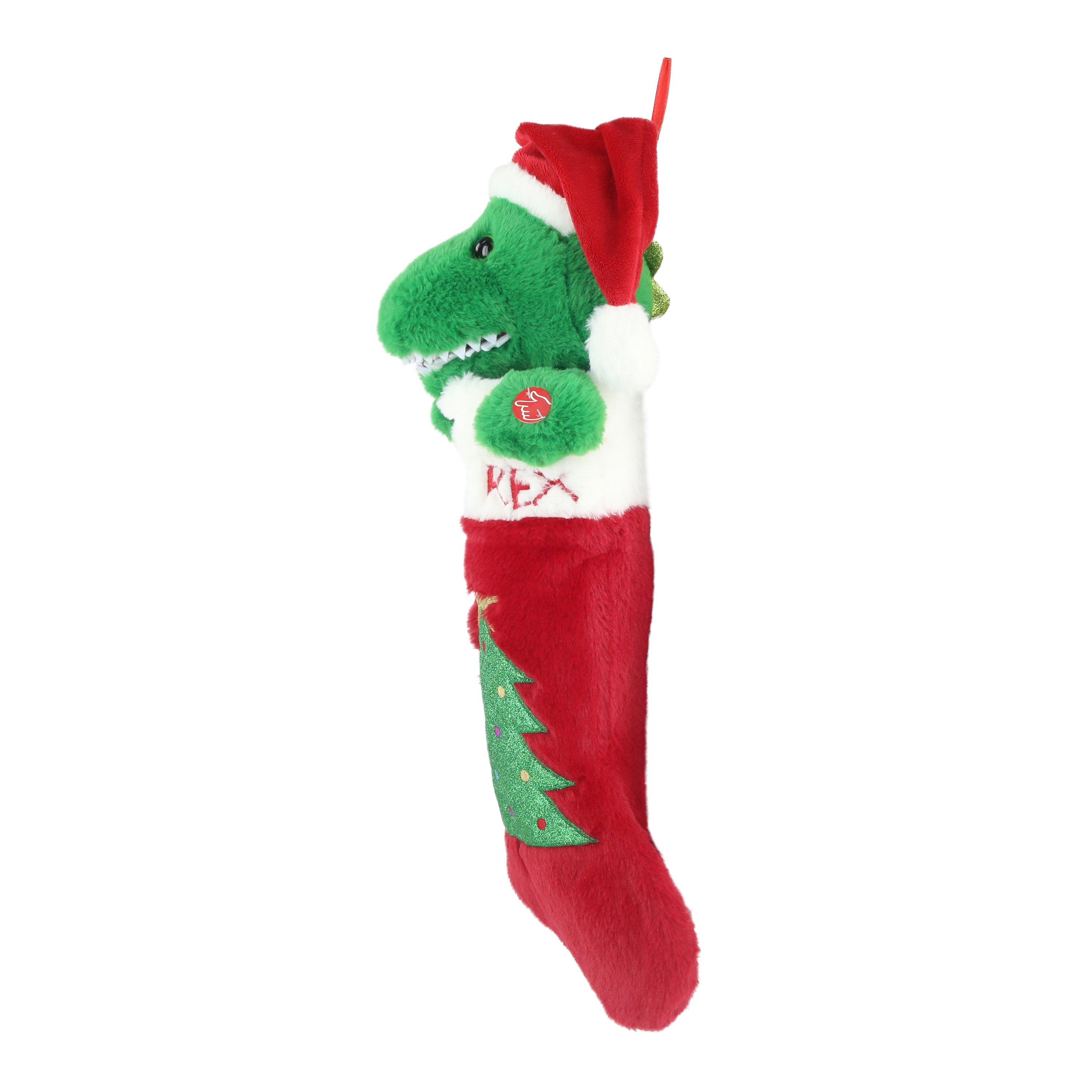 Holiday Time Christmas 21 inch Animated Stocking, Dino - image 4 of 8