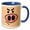 Blue/White, variant on 3drose, Cute Angry Pig Face, 15oz Two-tone Black Mug