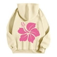 thumbnail image 4 of Arnsht Women Cute Printed Hoodies Comfy Preppy Hooded Sweatshirts for Teen Girls Long Sleeve Drawstring Pullover Tops Beige XXL, 4 of 4