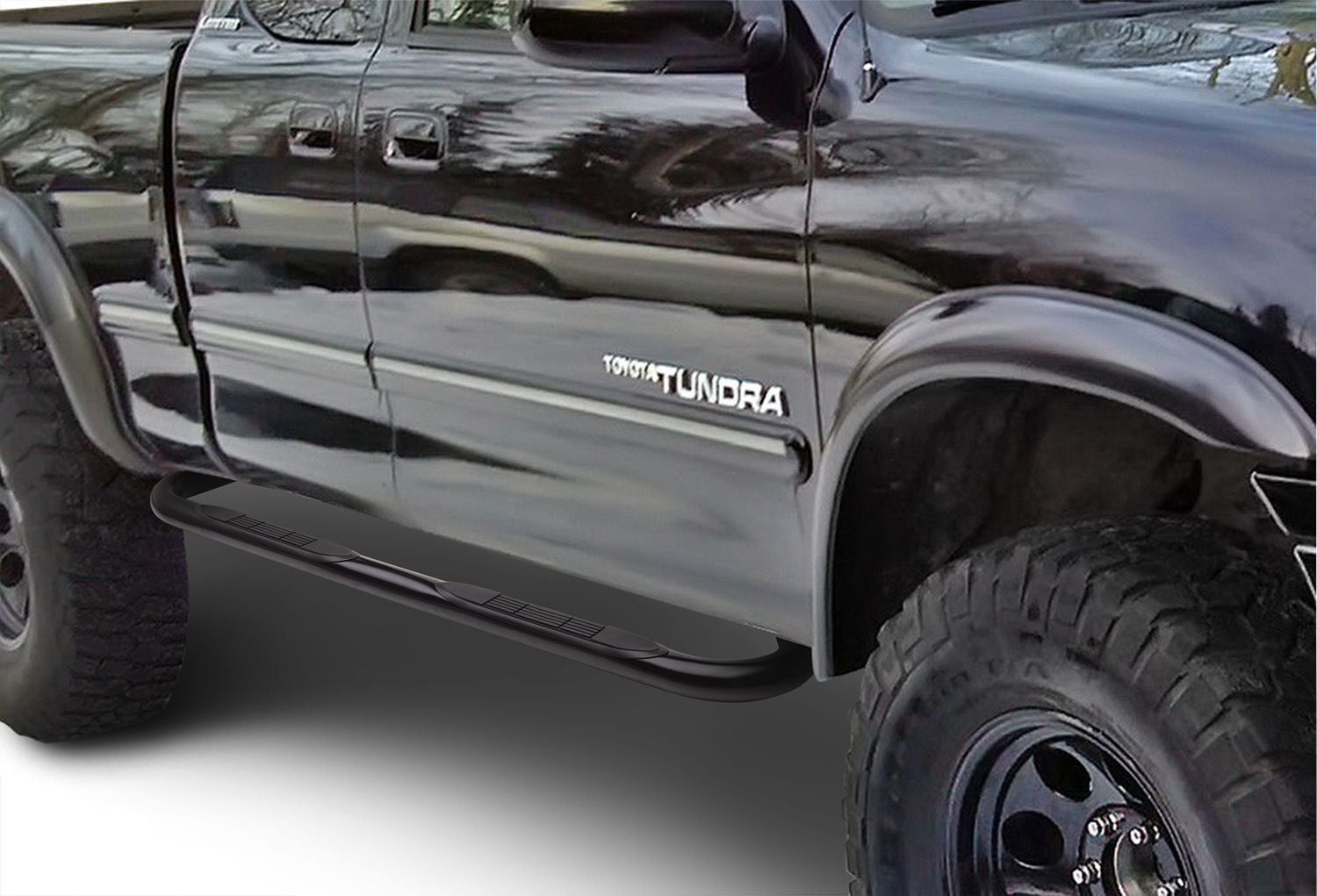 For 2000-2006 Toyota Tundra Access Cab 3/" Side Step Nerf Bar Running Board Black