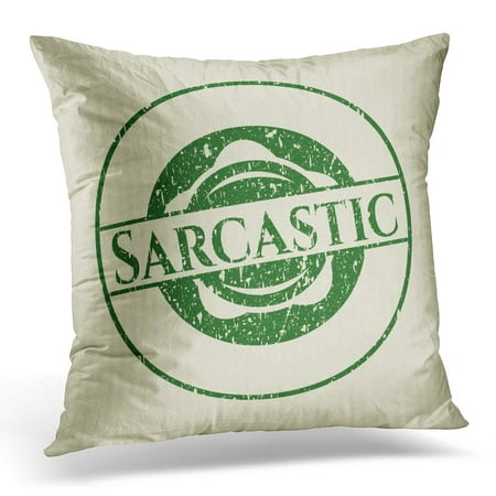 Green Rubber Cover ECCOT White Attention Green Sarcastic Rubber Awesome Pillowcase Pillow Cover Cushion Case 18x18 inch ()