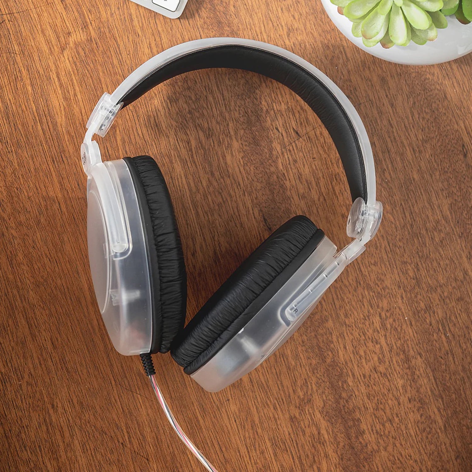 Koss CL-80 Full-Size Over-Ear Headphones, Retro Style, Clear, 182270
