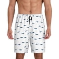 thumbnail image 1 of Balery Cute Shark Pantalones cortos de pijama de punto de algodón para hombre con cinturilla y bolsillos-Medium, 1 of 6