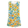 thumbnail image 3 of Felirenzacia Tank Tops for Big and Tall Women Flowy Round Neck Women Shirts Loose Fit Sleeveless Summer Tops,Yellow,3XL, 3 of 5