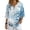 Bamboo Leaf Print, variant on Toile Landscape Print Imitation Linen-Like Blouse, Button Front Non Elastic Imitation Linen-Like V-Neck Blouse Breathable Women's Blouse for Travel Spring, Size Small