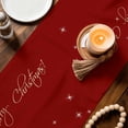thumbnail image 4 of Red Christmas Tree Table Runner 120 Inches, Xmas Bows Pine Branches Lamps New Year Bed Runner Dresser Scarves Tabletop for Indoor Outdoor Parties/Ceremony/Banquet, 13"x 120", 4 of 8