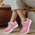 thumbnail image 4 of Psesaysky Women's Single Buckle Casual Shoes Lip Pattern Comfortable Velcro Sneakers for Ladies Girls Size 5.5-10, 4 of 7
