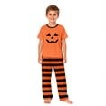thumbnail image 4 of Grblisyd Matching Family Halloween Pajamas Set Cute Pumpkin Print Short Sleeve Top and Pants 2-Piece PJS for Adults and Kids Holiday Family Pajamas, 4 of 8