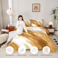 thumbnail image 3 of Homewish Watercolor Gradient Marbling Twin Comforter Sets,Modern Abstract Bedding Set,Light Brown,Light Gray Reversible,2-Piece,1 Comforter and 1 Pillowcase, 3 of 7