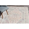 thumbnail image 1 of Vintage Area Rug, Pastel Nostalgic Oriental Floral Baroque Details and Ornaments Bohemian, Soft Carpet for Living Room Decor with Distressed Look, 2.6' x 5', Pink Purple Mint Green, by Ambesonne, 1 of 6