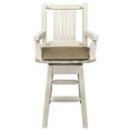 thumbnail image 2 of Homestead Collection Counter Height Swivel Captain's Barstool - Buckskin Upholstery, Ready to Finish, 2 of 5