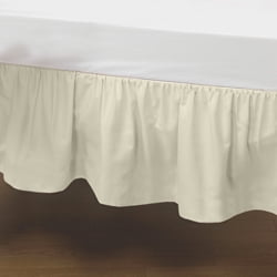 beige crib skirt