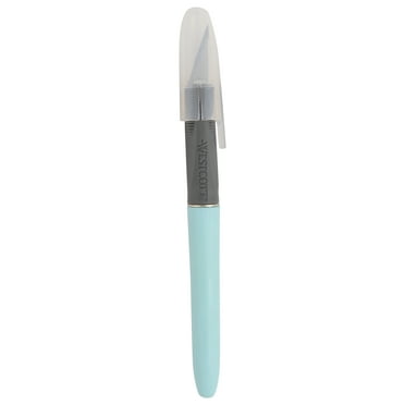 Westcott Titanium Craft Knife with 5 Replacement Blades, for Sewing, Blue, 1-Count