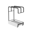 thumbnail image 1 of Iron Sponge Rack Kitchen Sink Storage Rack Double-layer Sink Organizer Wall-mounted Sponge Holder Soap Brush Holder with Detachable Drip Tray for Sink Kitchen Sponge, 1 of 9