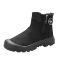 thumbnail image 2 of Mens Ankle Boots Canvas Round Toe Side Zip Boots Thick Cushioned Sole Comfort High‑Top Boots with Sturdy Outsole for Commuting Outdoor Activities, 2 of 9